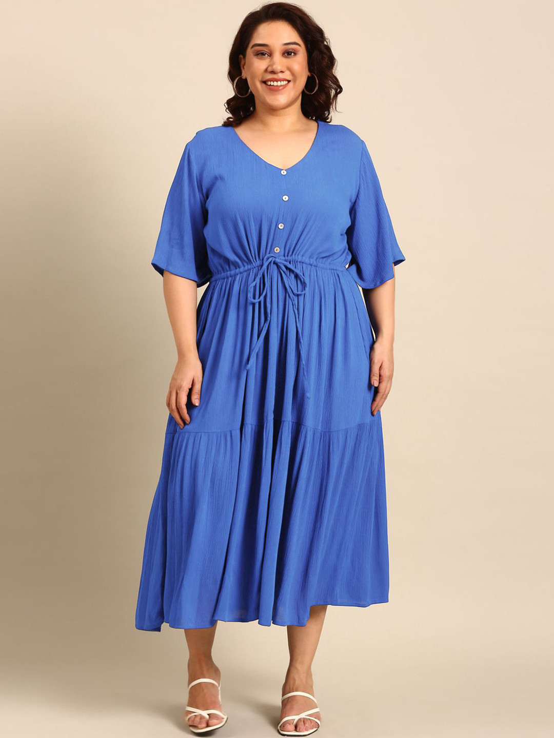 The Pink Moon Women Fit & Flare Maxi Dress
