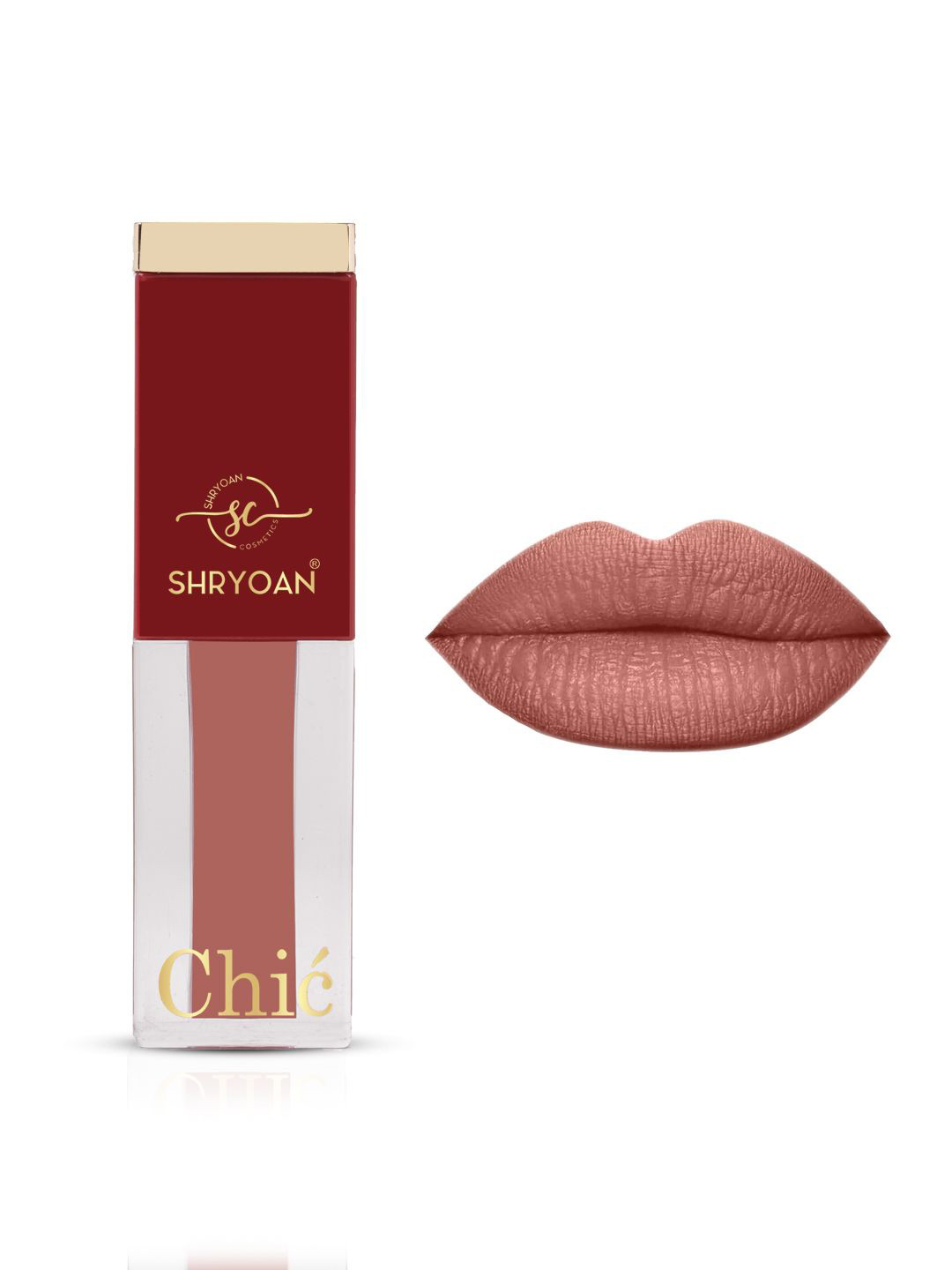 SHRYOAN Chic Velvet Water Proof Matte Liquid Lipstick - 3.5g - Sandy Rose - 1