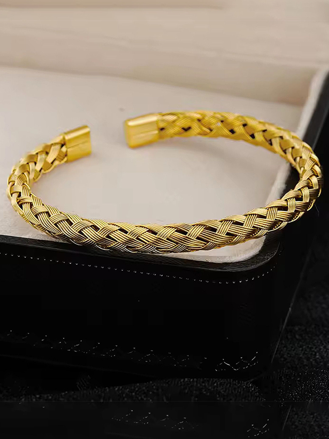 Heer Collection Men Stainless Steel Kada Bracelet