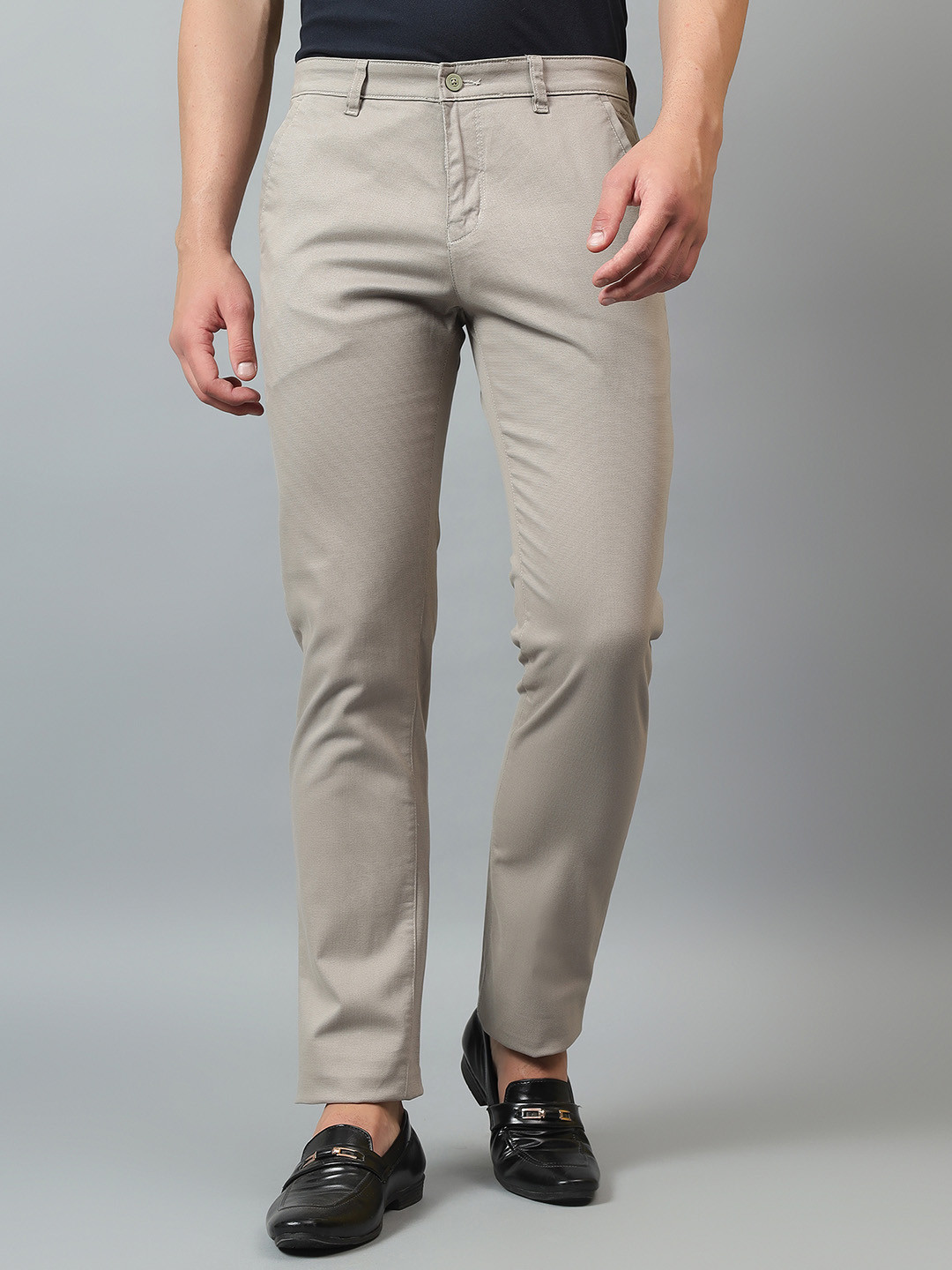 Ostermann Men Smart Regular Fit Cotton Trousers