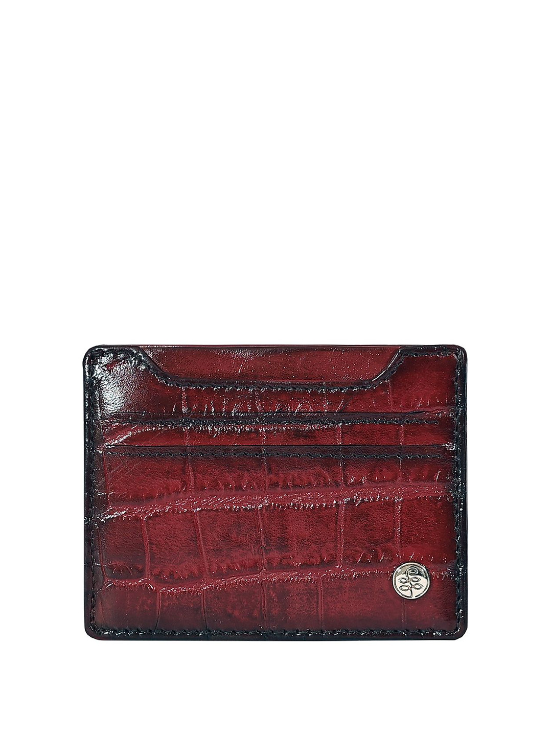 Eske Men Textured Leather Card Case Holder