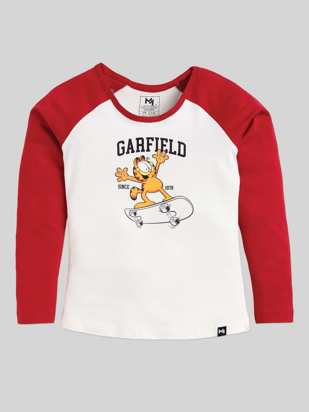 YK X Minute Mirth Garfield Printed Raglan Sleeve Pure Cotton Top