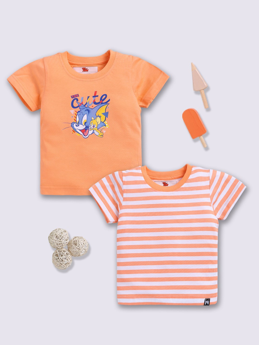 YK X Minute Mirth Boys Pack of 2 Printed Pure Cotton T-shirt