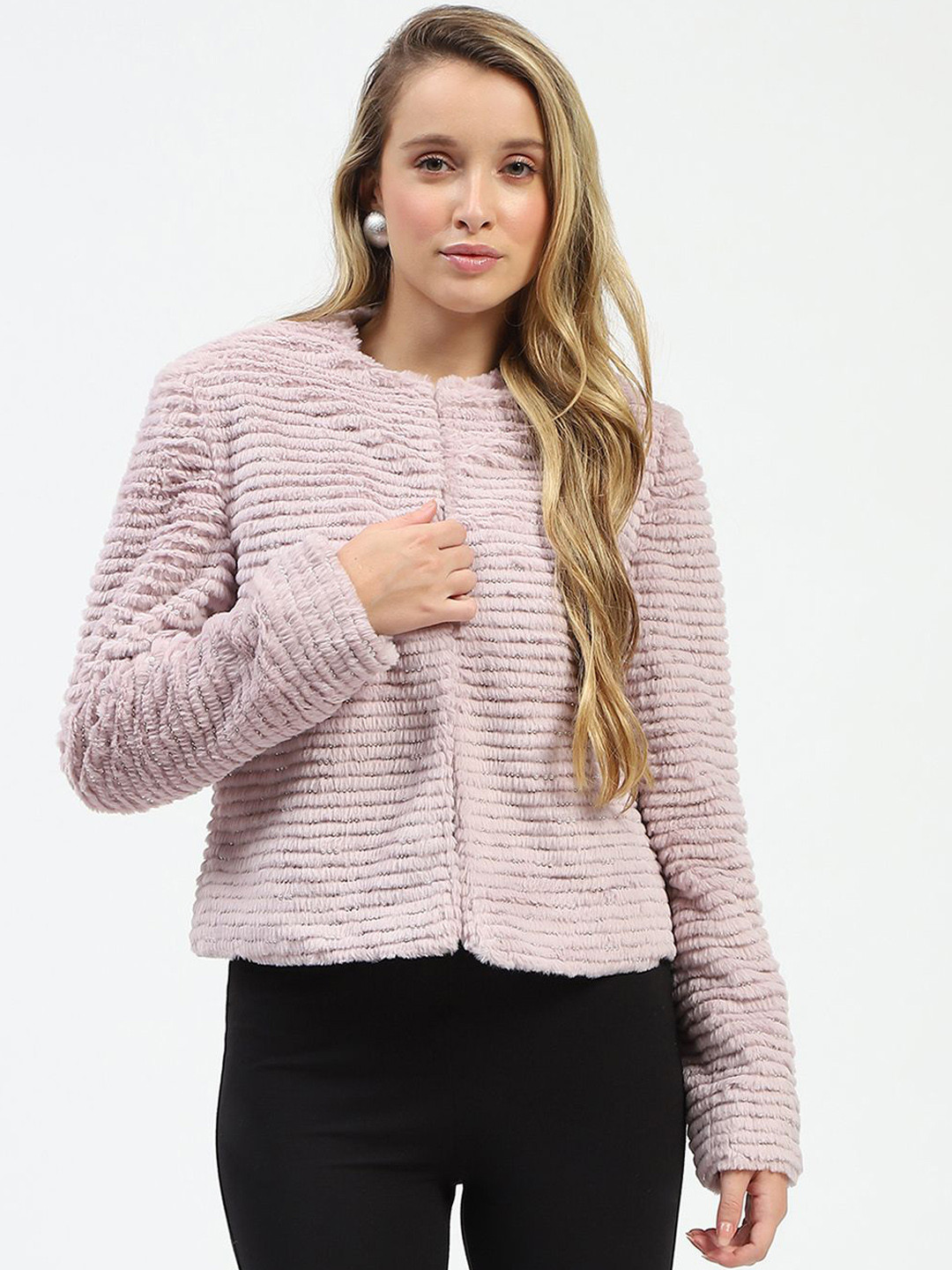 Madame Self-Design Mock Collar Pea-Coat