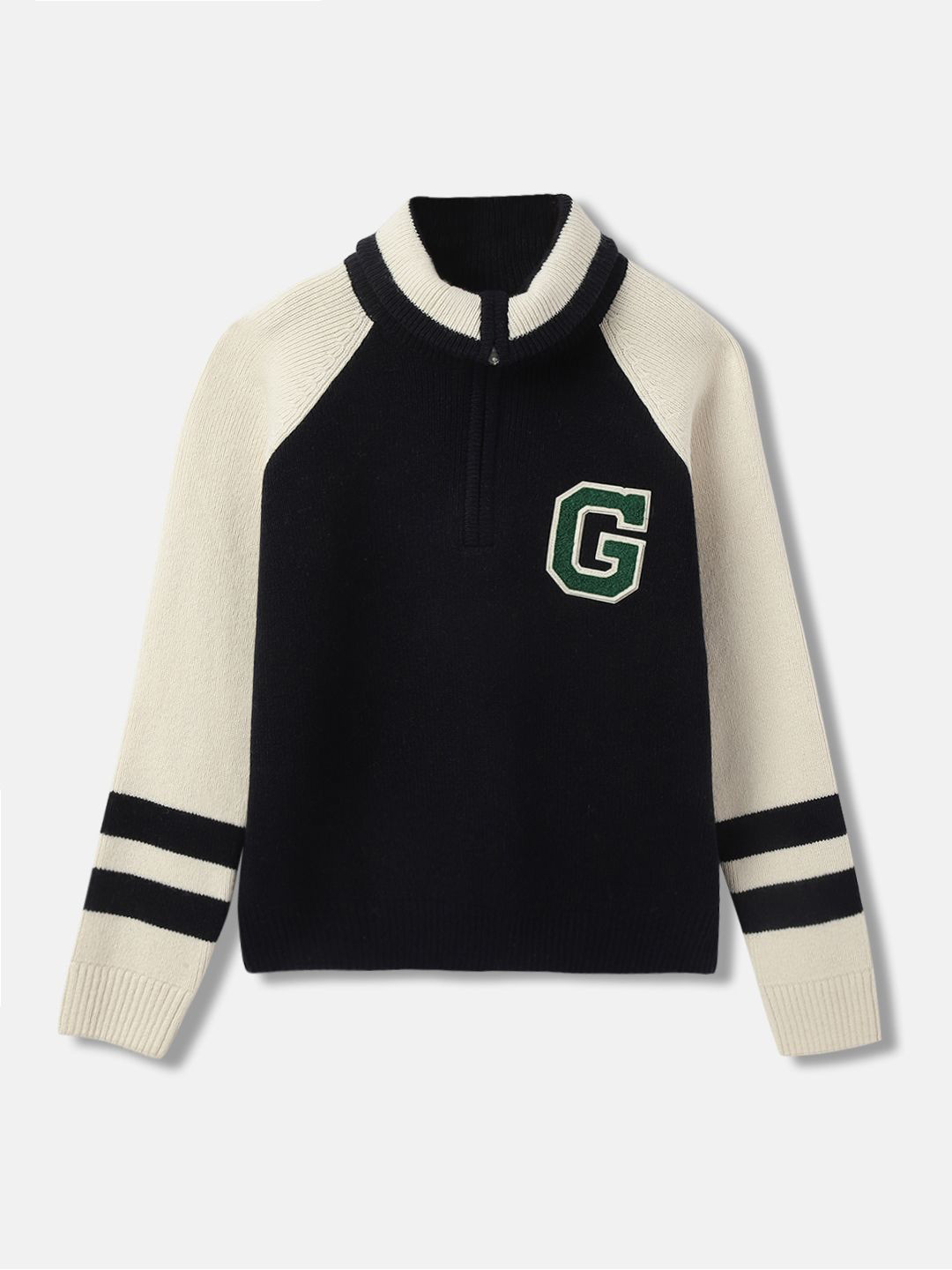 GANT Boys Colorblocked High Neck Pullover Style Sweater