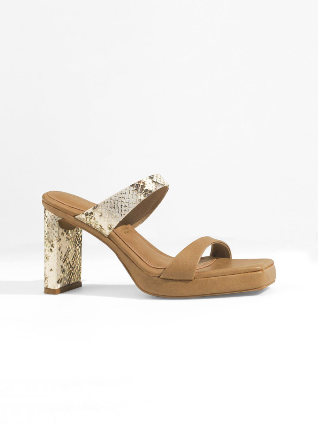 Signature Sole Textured Party Platform Block Heels Sandals