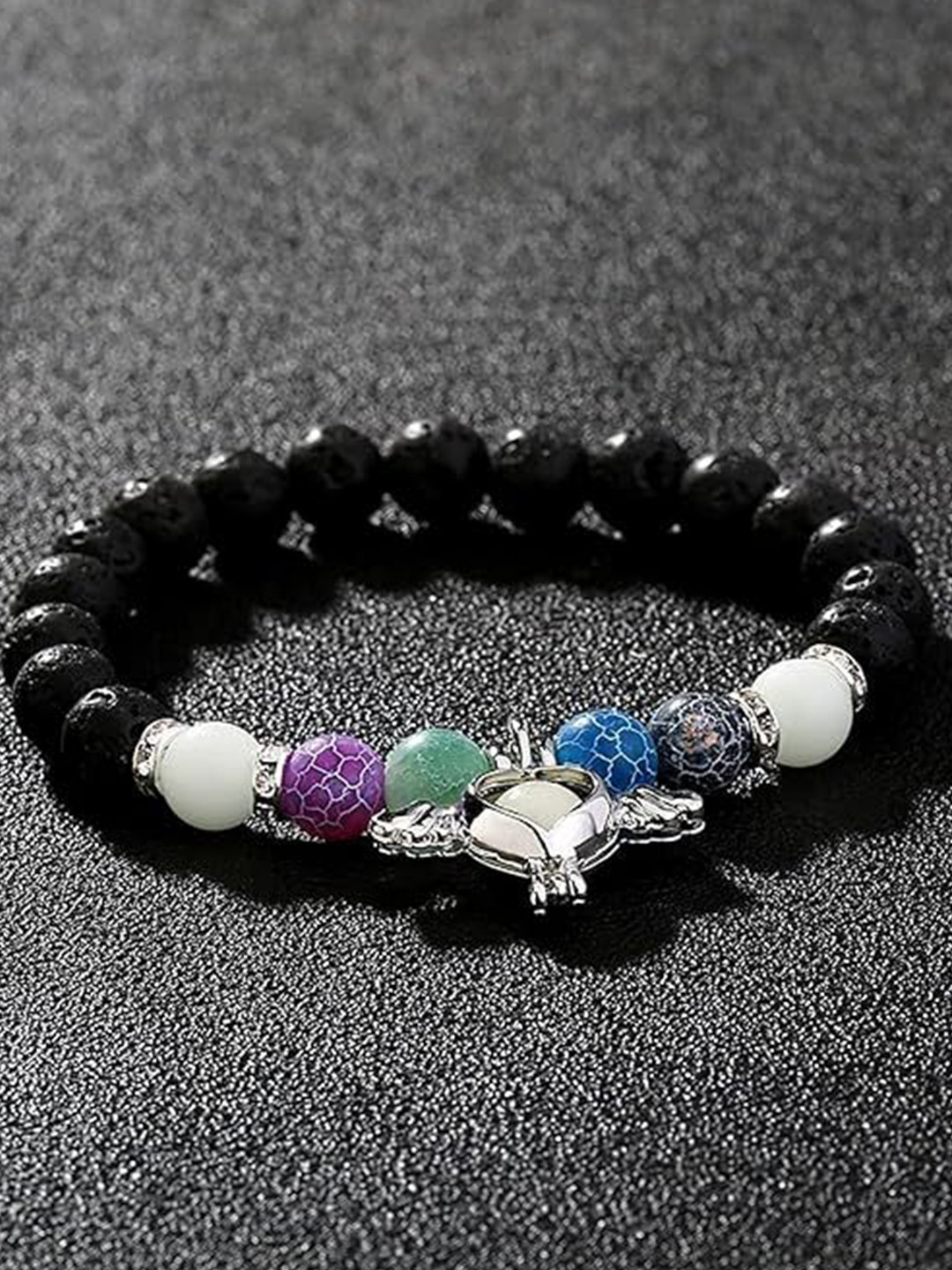 Heer Collection Unisex Beaded Wood Elasticated Bracelet