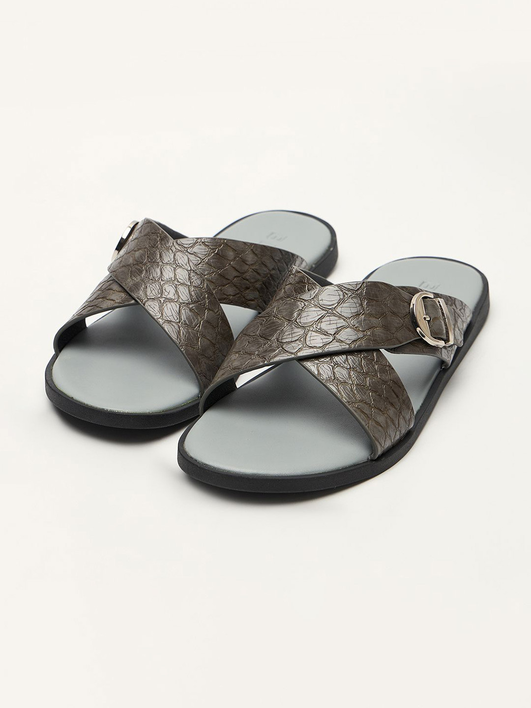 THE BEAR HOUSE Men Textured Slip-On Comfort Sandals