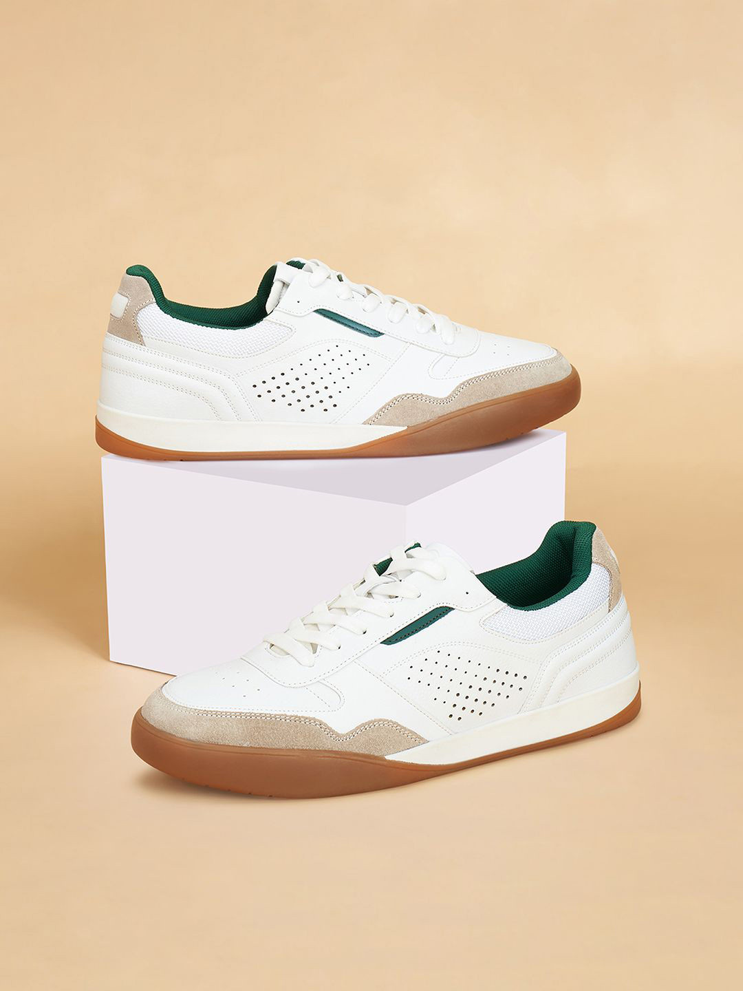 Ajile by Pantaloons Men Lace-Ups Laser Cuts Perforations PU Sneakers