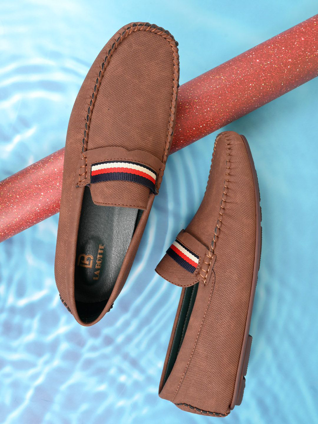 LA BOTTE Men Solid Round Toe Loafers