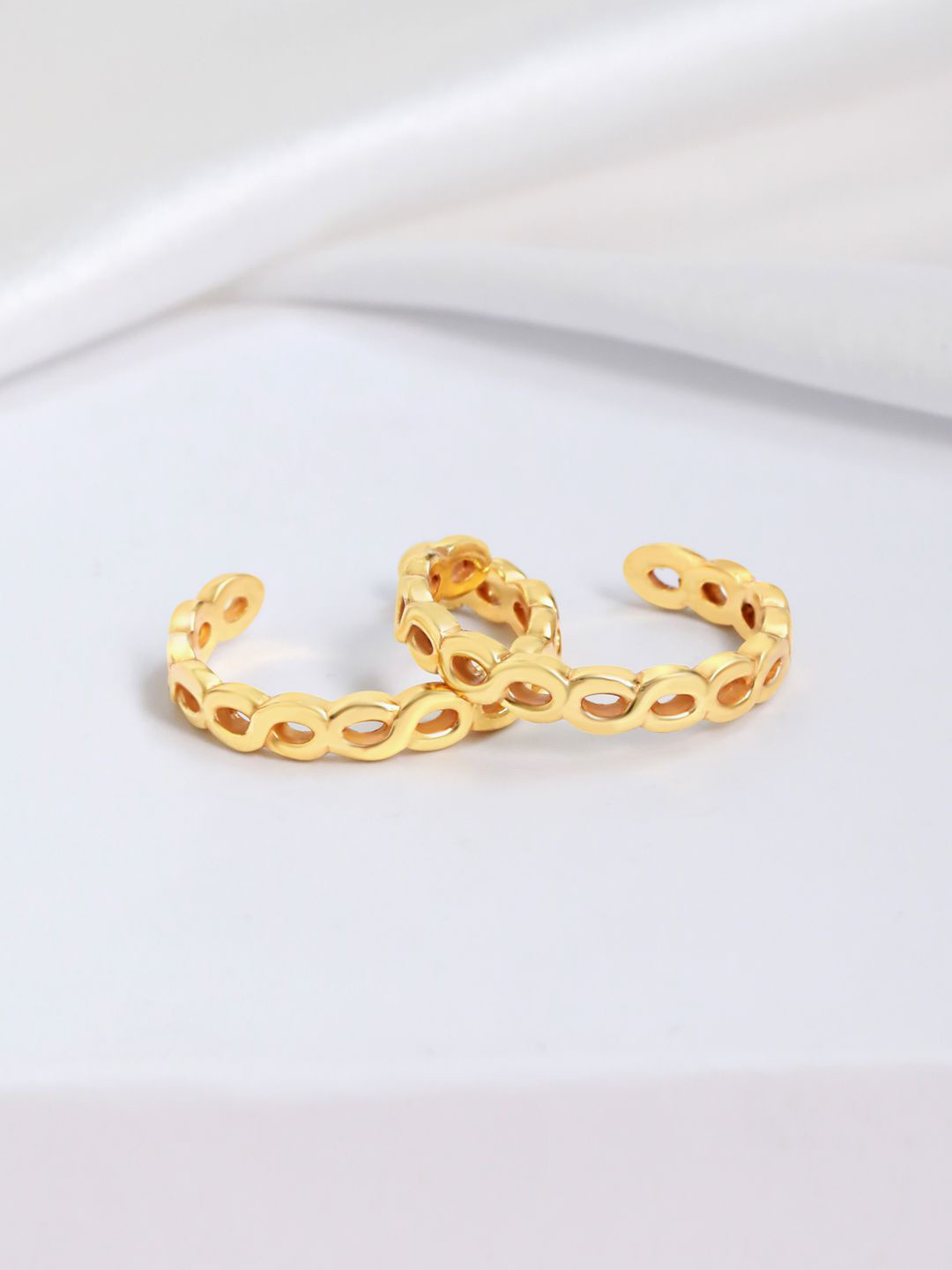 Zavya 925 Sterling Silver Gold-Plated Toe Rings