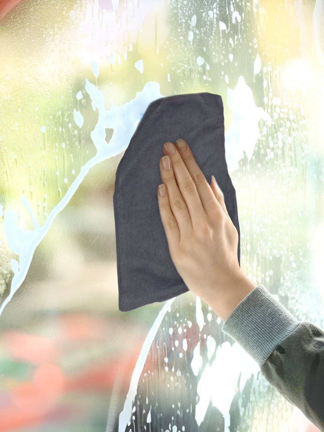 UMAI Grey Gloves And Chef Cap Microfiber Cleaning Cloth