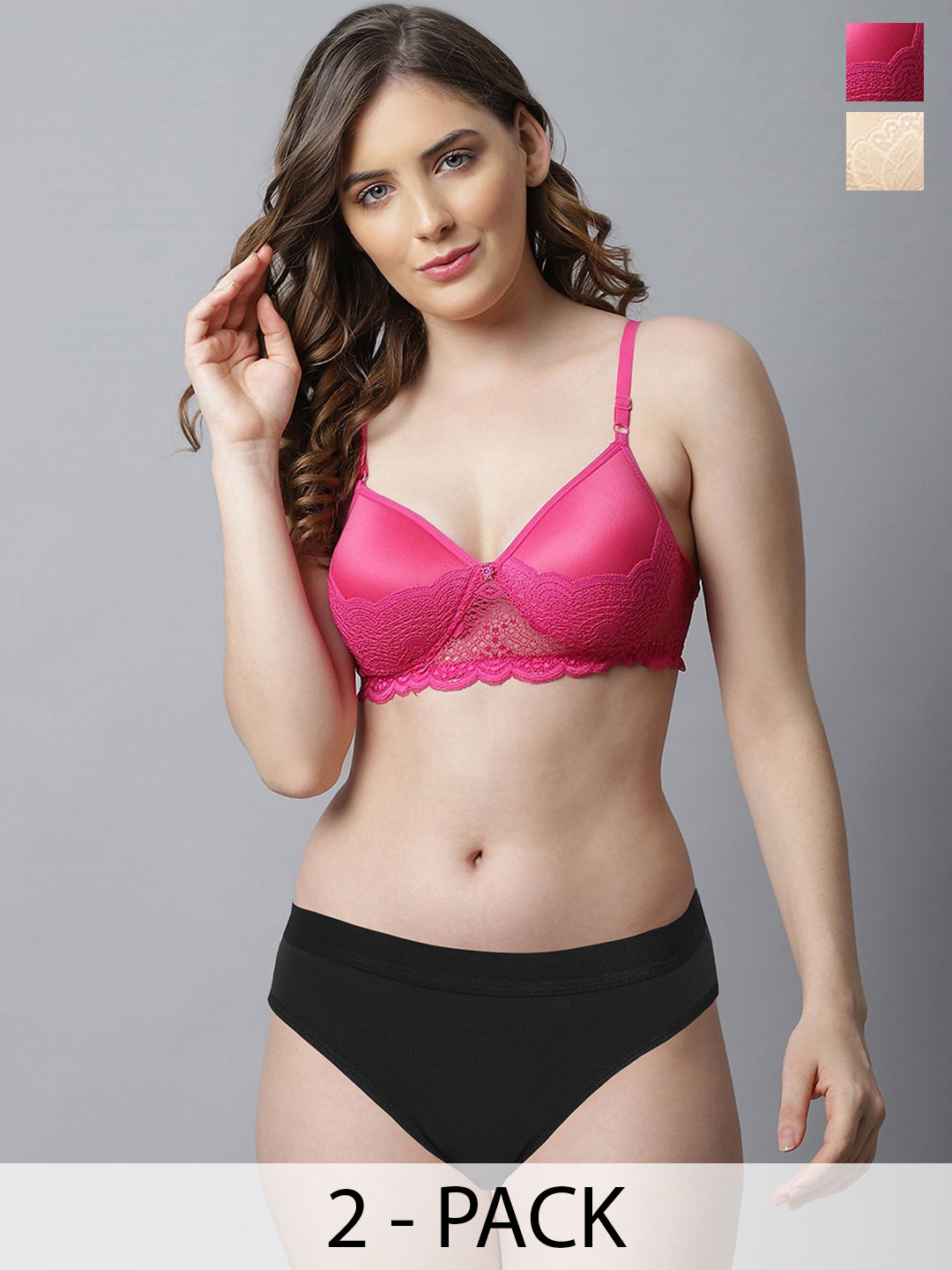 AROUSY Pack Of 2 Cotton Lingerie Set A-Hafiz-Set2