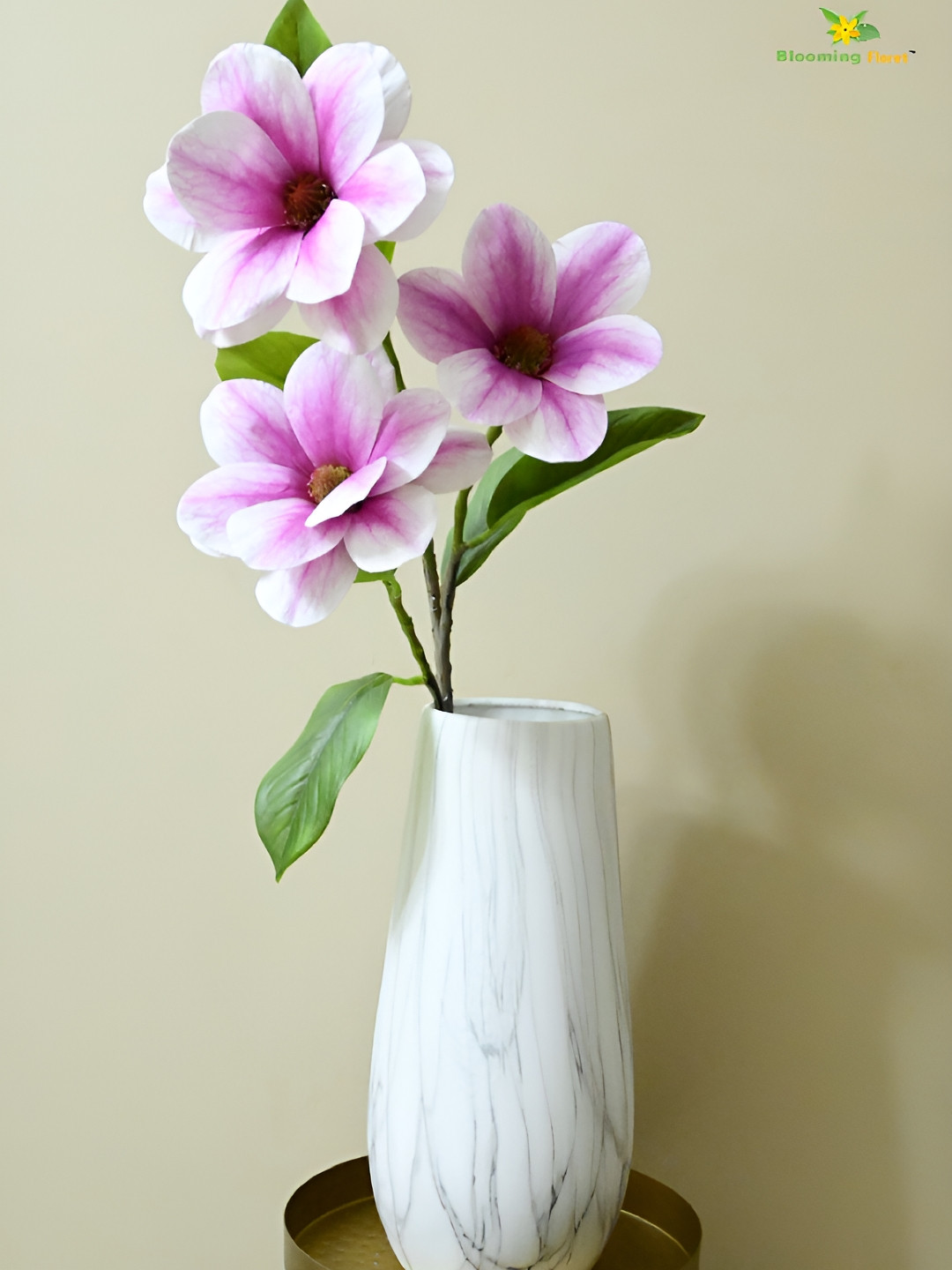Blooming Floret Purple & Green Magnolia Artificial Flower