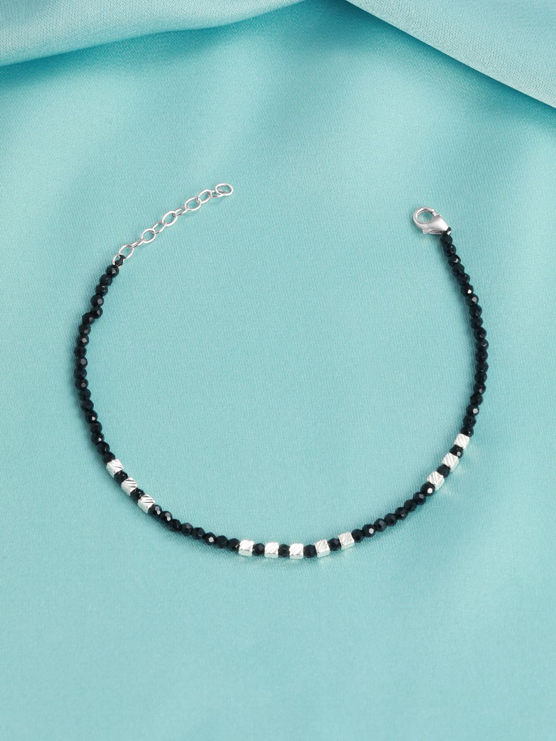 Zavya 925 Sterling Silver Rhodium-Plated Link Bracelet