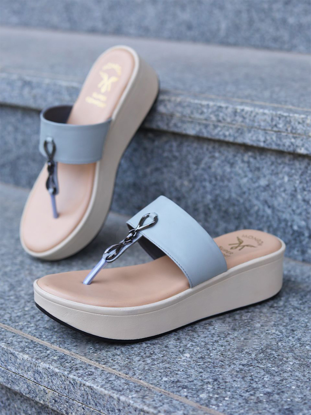 Monrow PU Flatform Sandals