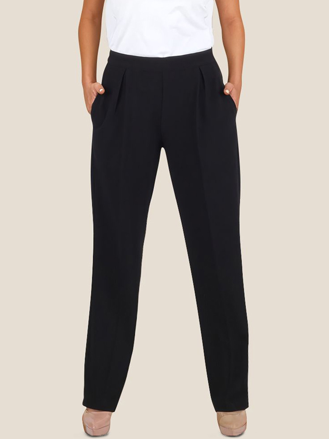 Bunny Corset Women Smart Loose Fit Regular Trousers