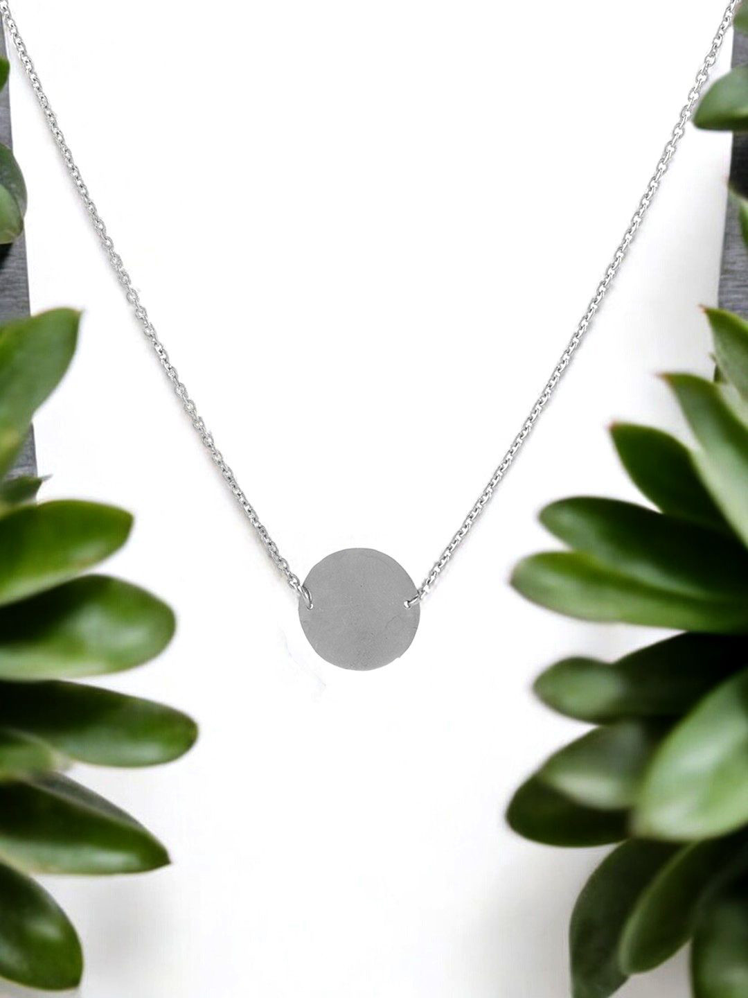 DressBerry Girls 925 Sterling Silver Circular Pendant with Chain