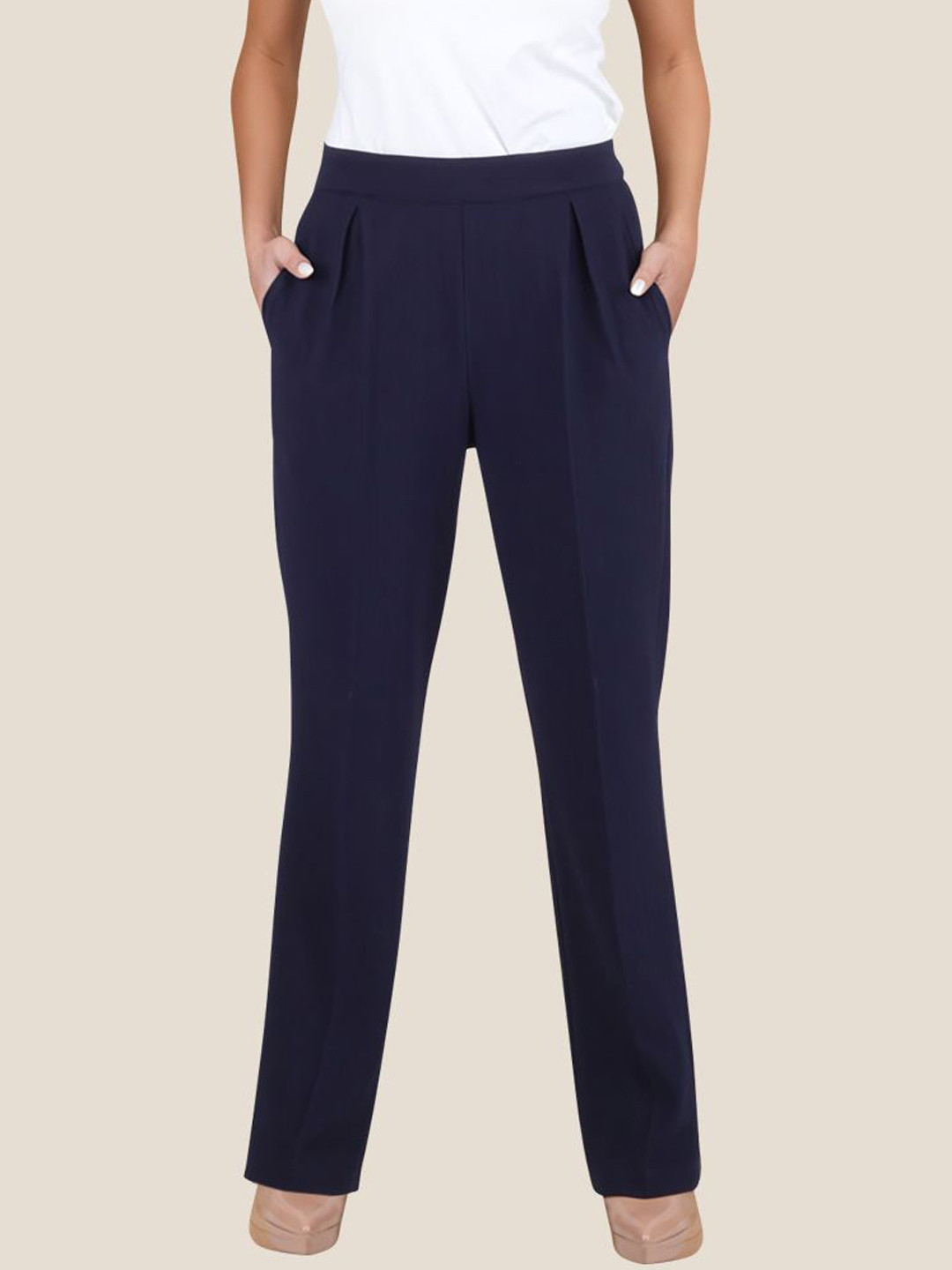 Bunny Corset Women Smart Loose Fit Easy Wash Pleated Trousers