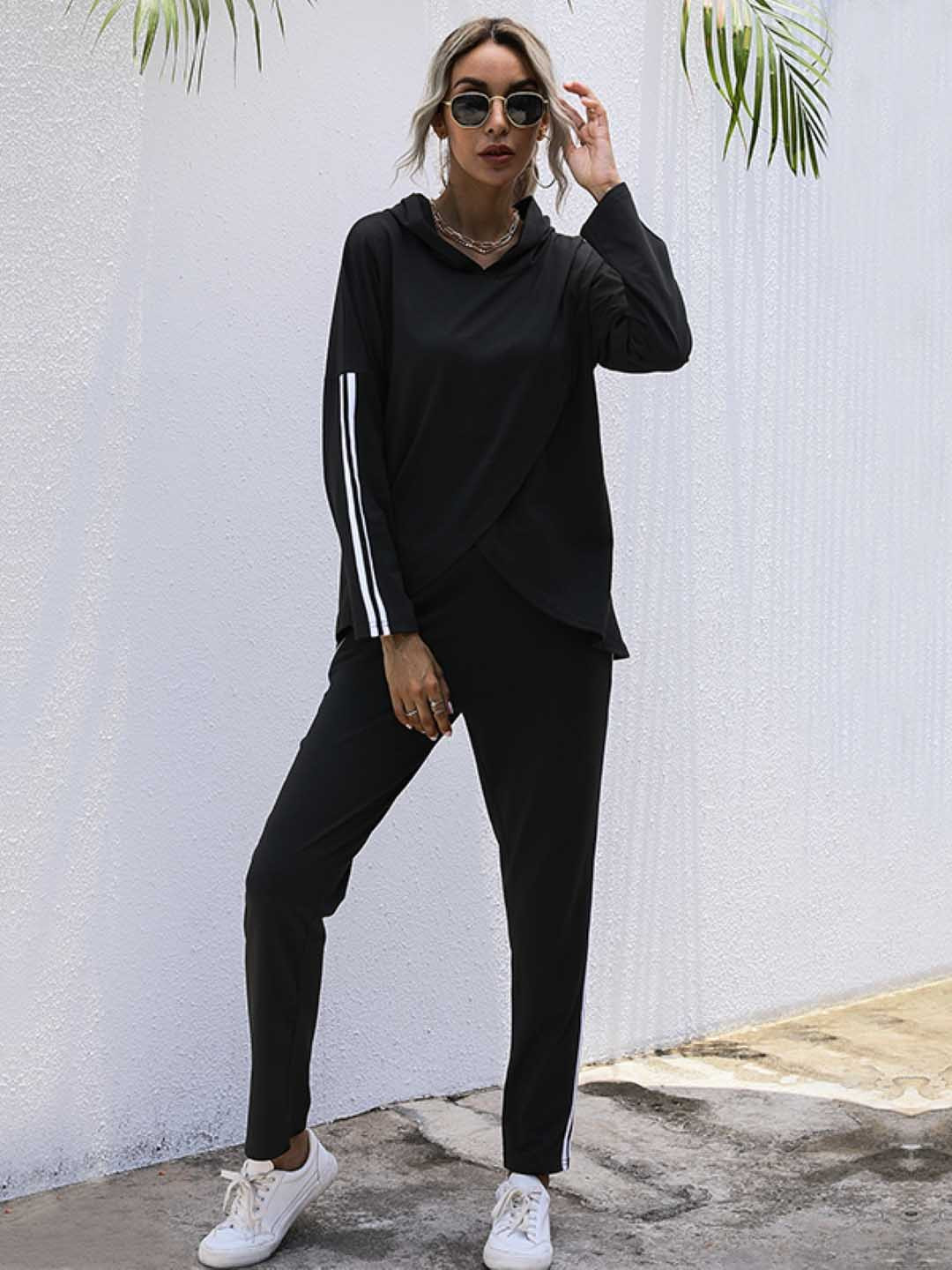 KPOP Long Sleeves Hooded Sweatshirt & Trousers