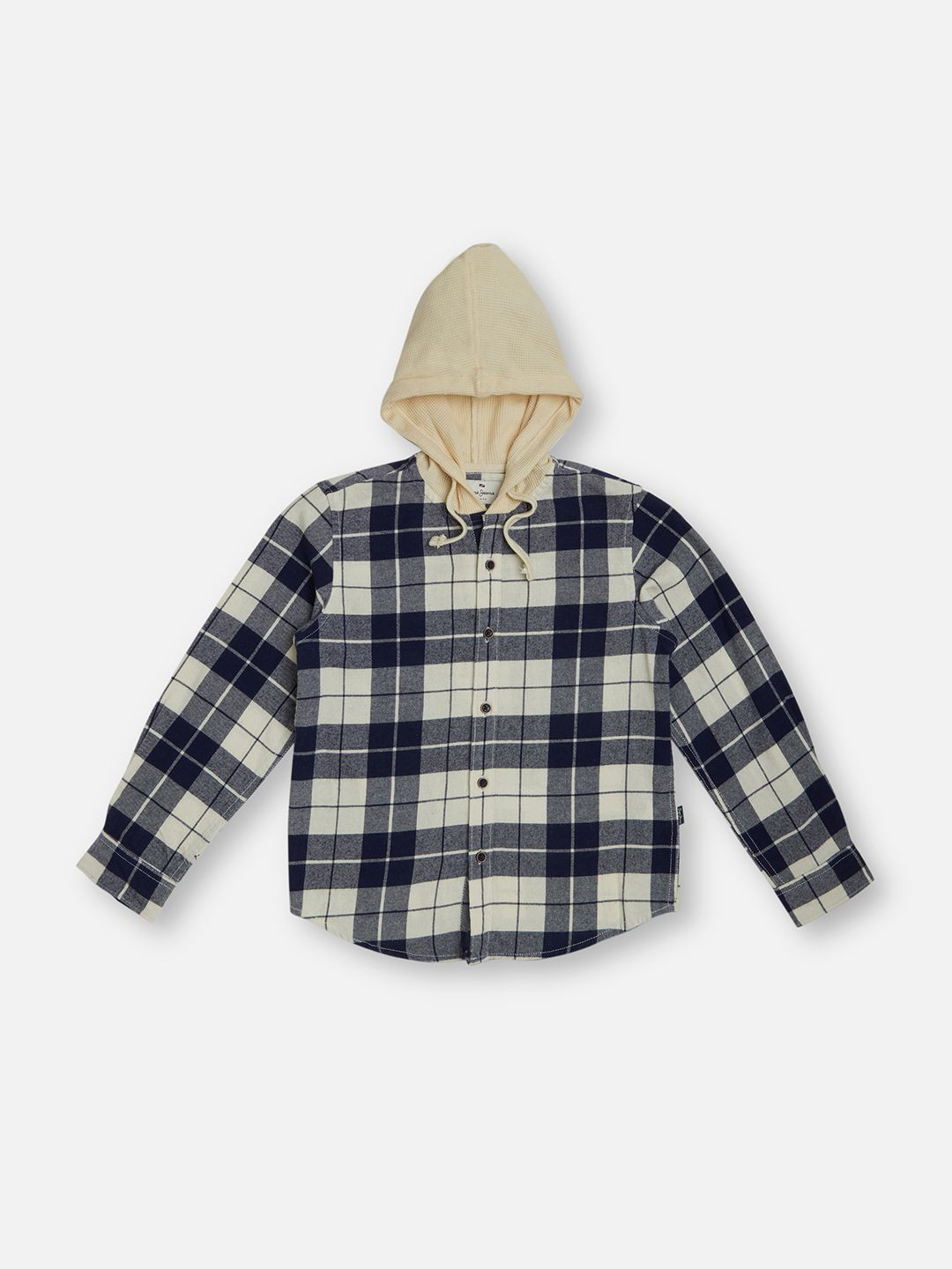 Pepe Jeans Boys Hood Tartan Checked Cotton Casual Shirt