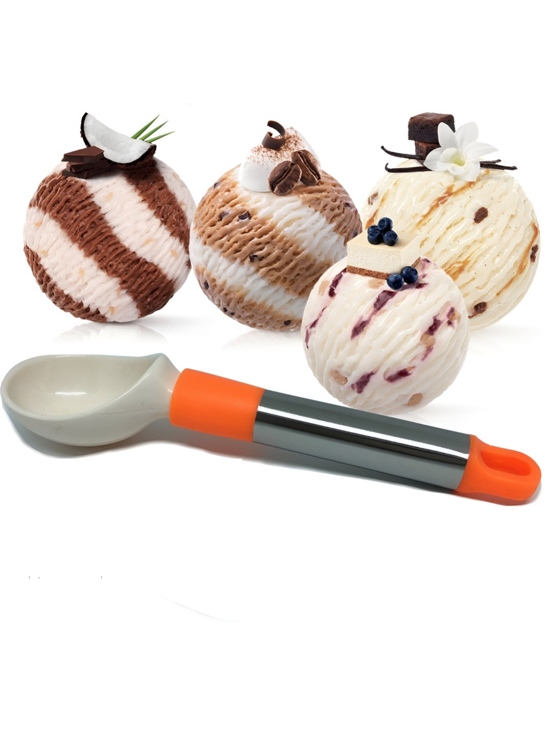 Bagonia Orange & White Ice Cream Scoop