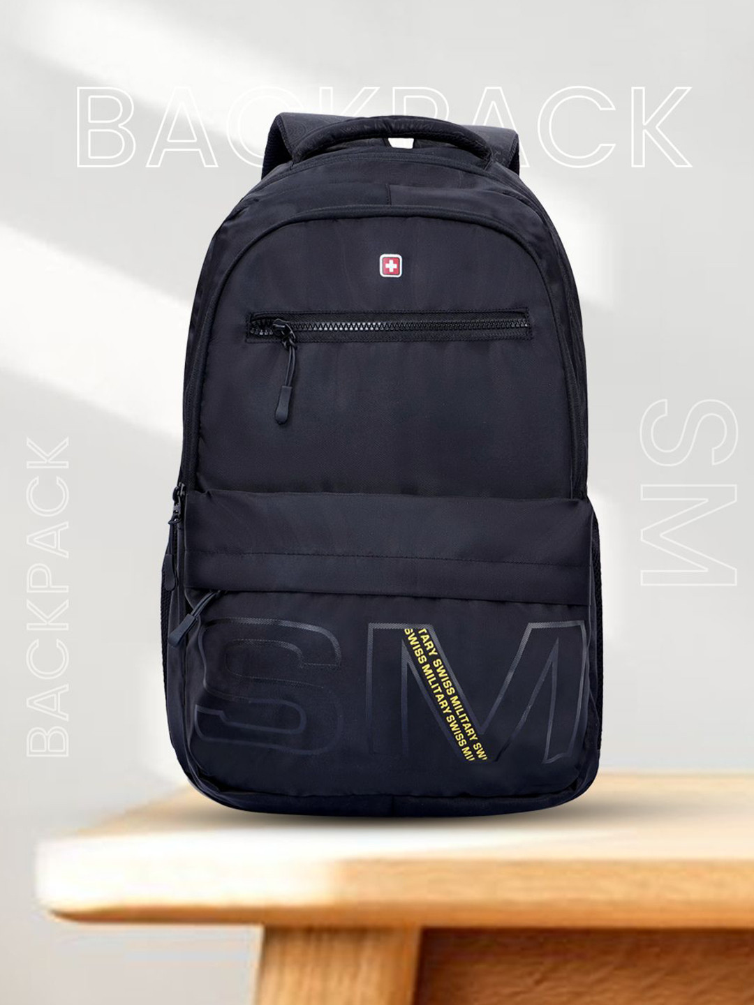 SWISS MILITARY Unisex Typography Printed Backpack