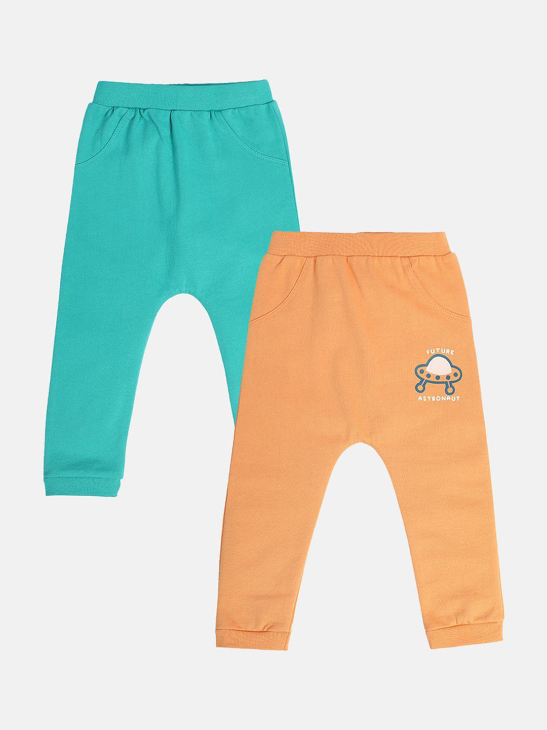 MINI KLUB Pack Of 2 Boys Solid Mid Rise Lounge Pants