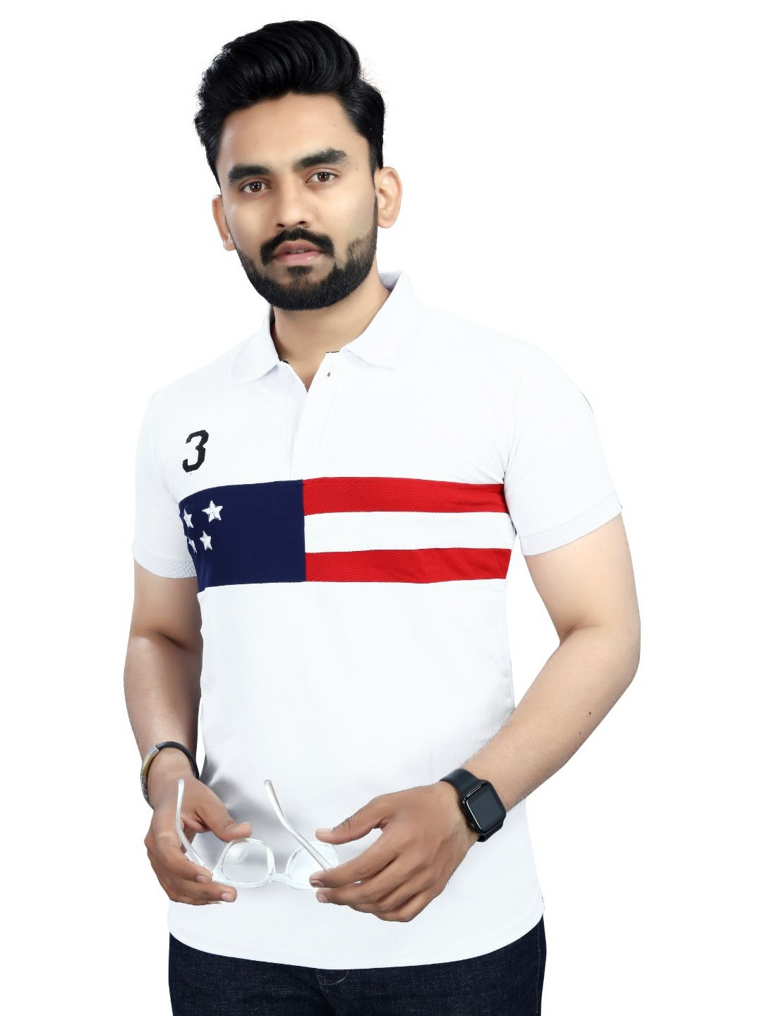 DYRECTDEALS Men Graphic Printed Polo Collar T-shirt