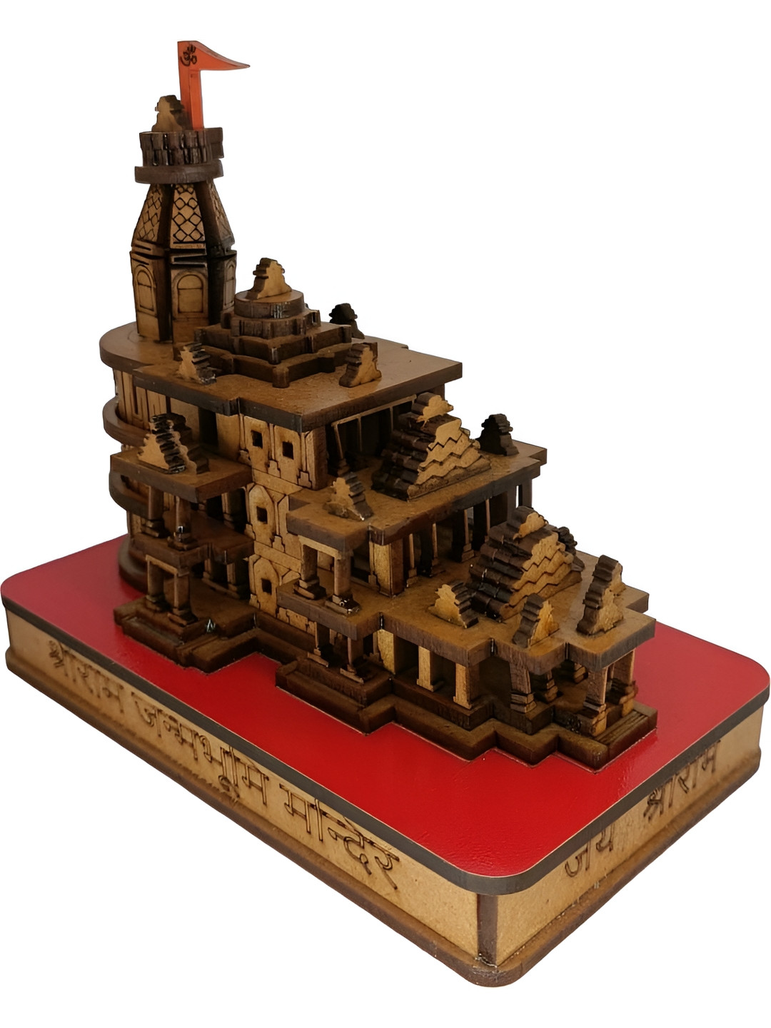 Navyaksh Red Metal Metallic Home Office Small Showpiece - 3.1 Inches