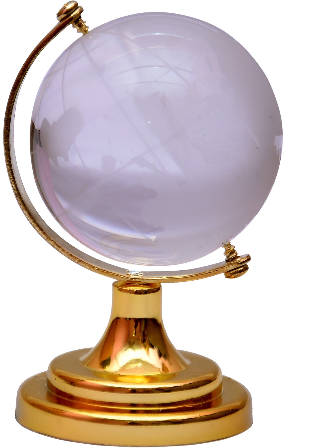 Navyaksh Feng Shui White Crystal Glossy Prayer Room Small Showpiece - 3.1 Inches