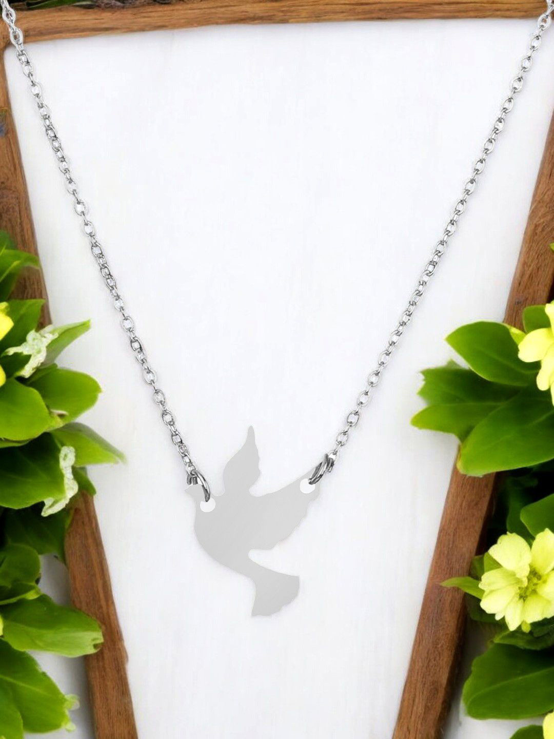 DressBerry Girls 925 Sterling Silver Flying Bird Pendant with Chain