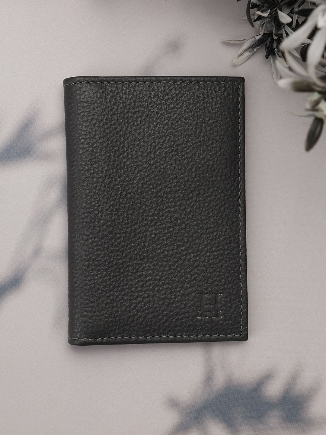 HIROSHI Men Leather Two Fold Wallet