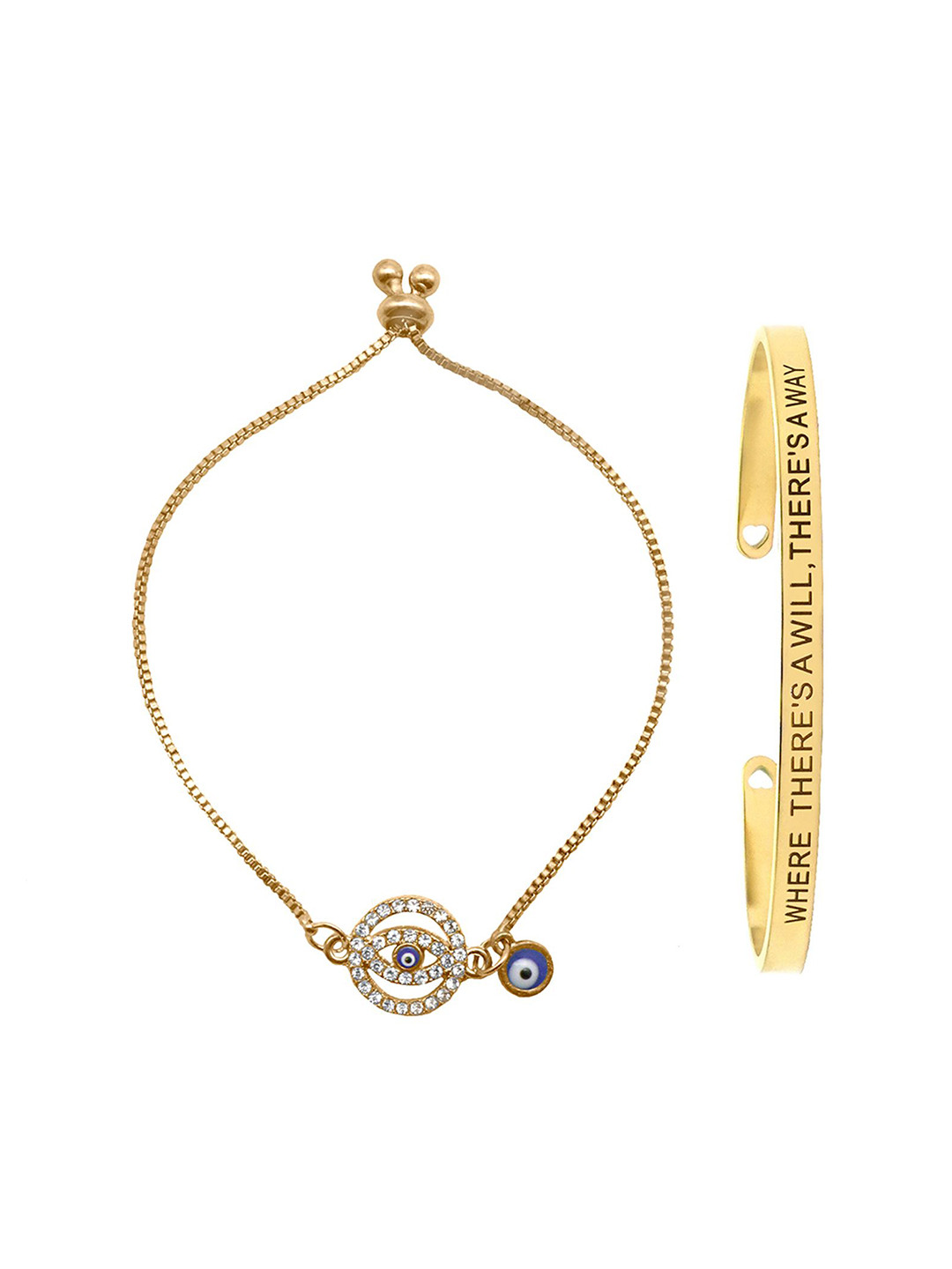 JOKER & WITCH Set Of 2 Shirley Stone Studded Cuff Bracelet