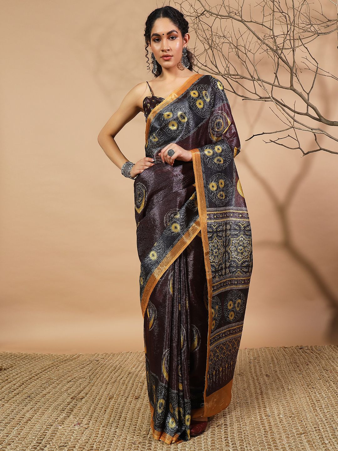RACHNA Printed Tissue Saree
