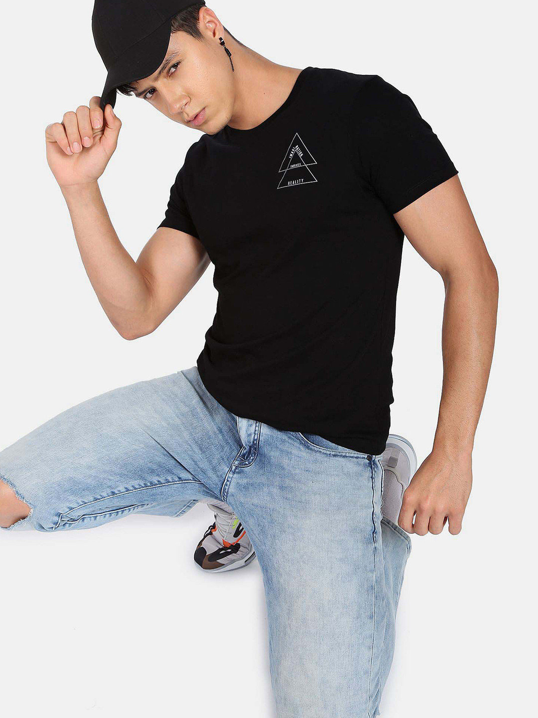 Flying Machine Accent Graphic Print Slim Fit T-Shirt