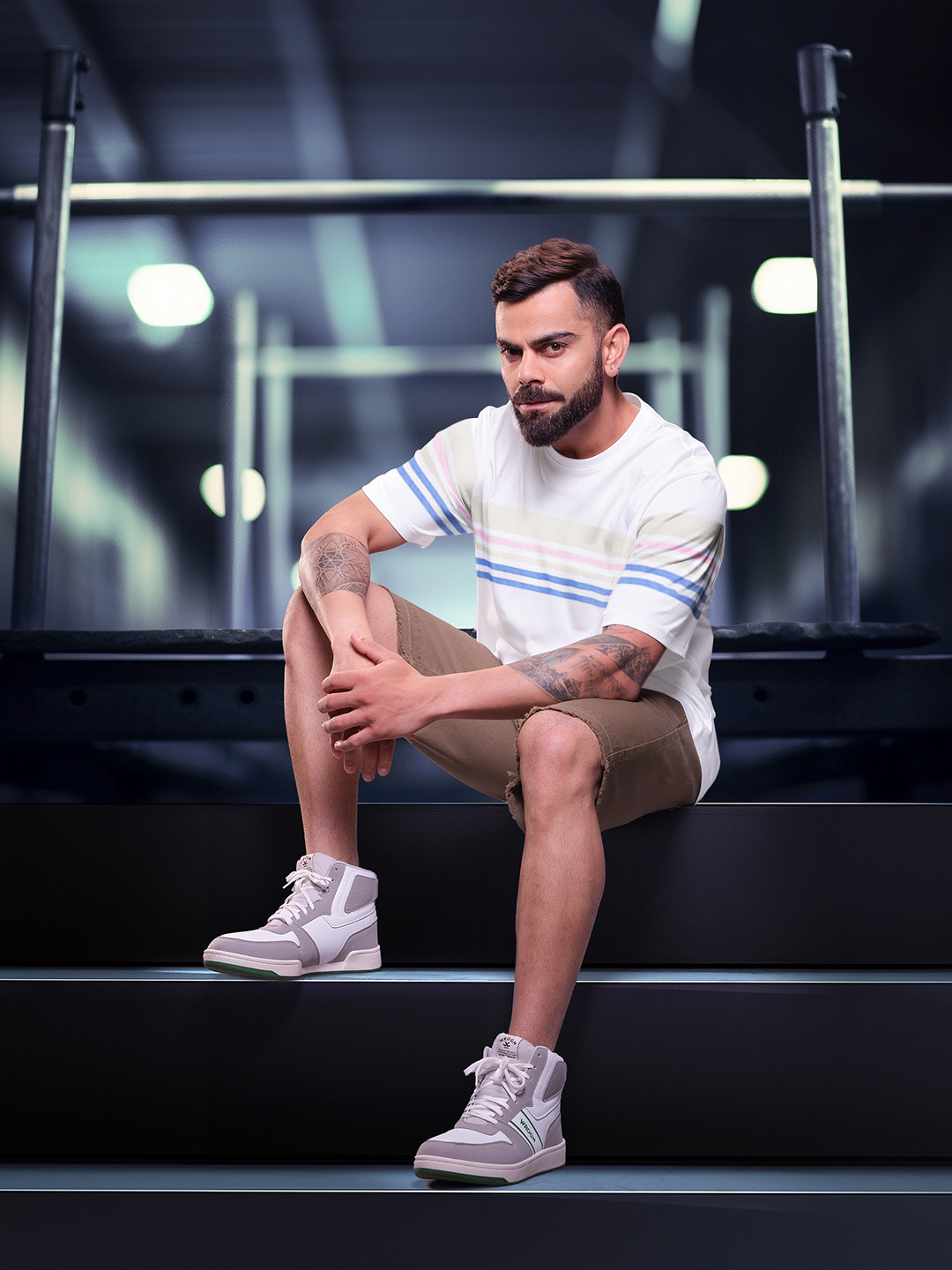 WROGN Men Striped Boxy T-shirt