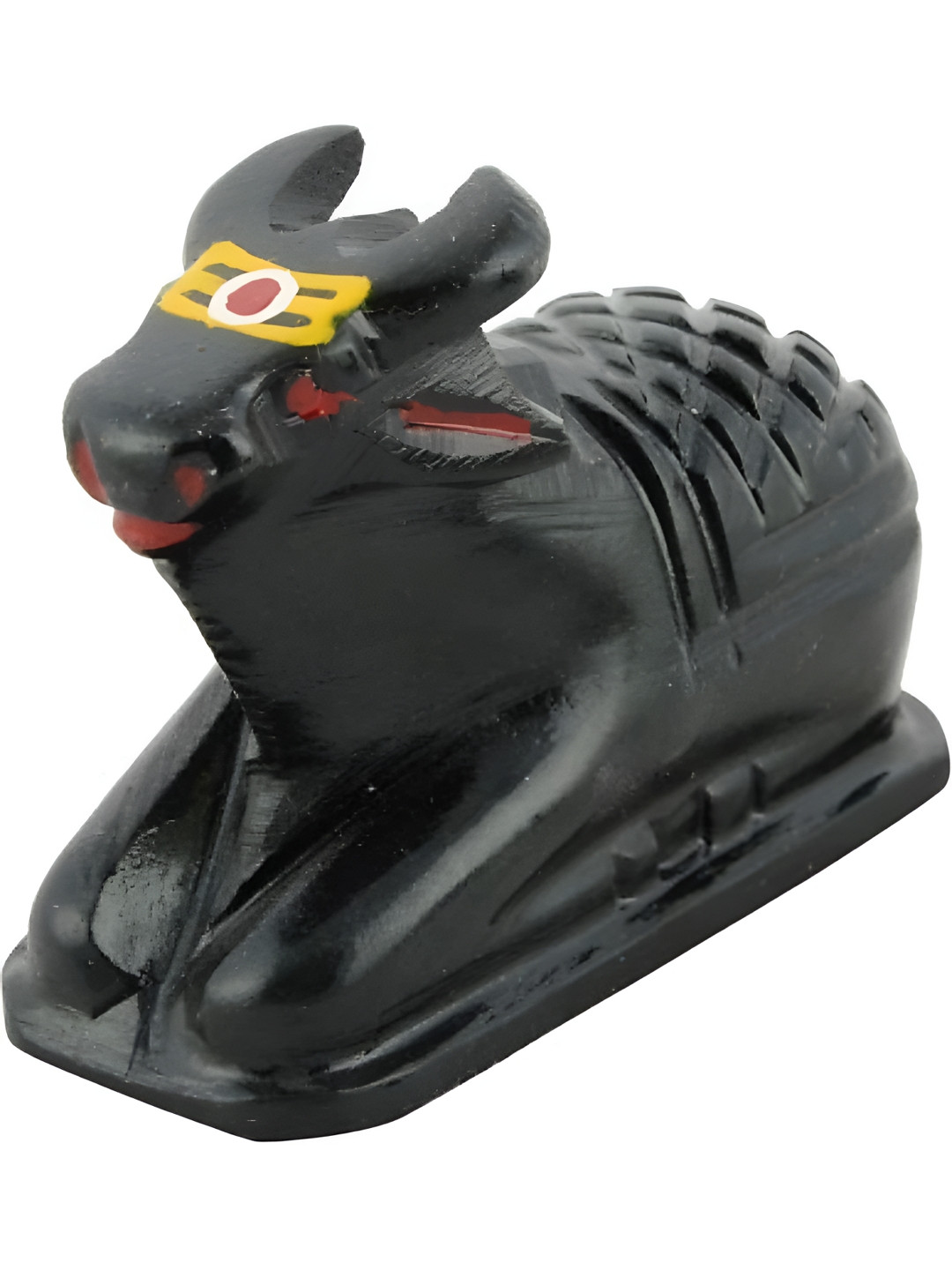 Navyaksh Nandi Ji Gold Brass Metallic Prayer Room Small Showpiece - 3.1 Inches