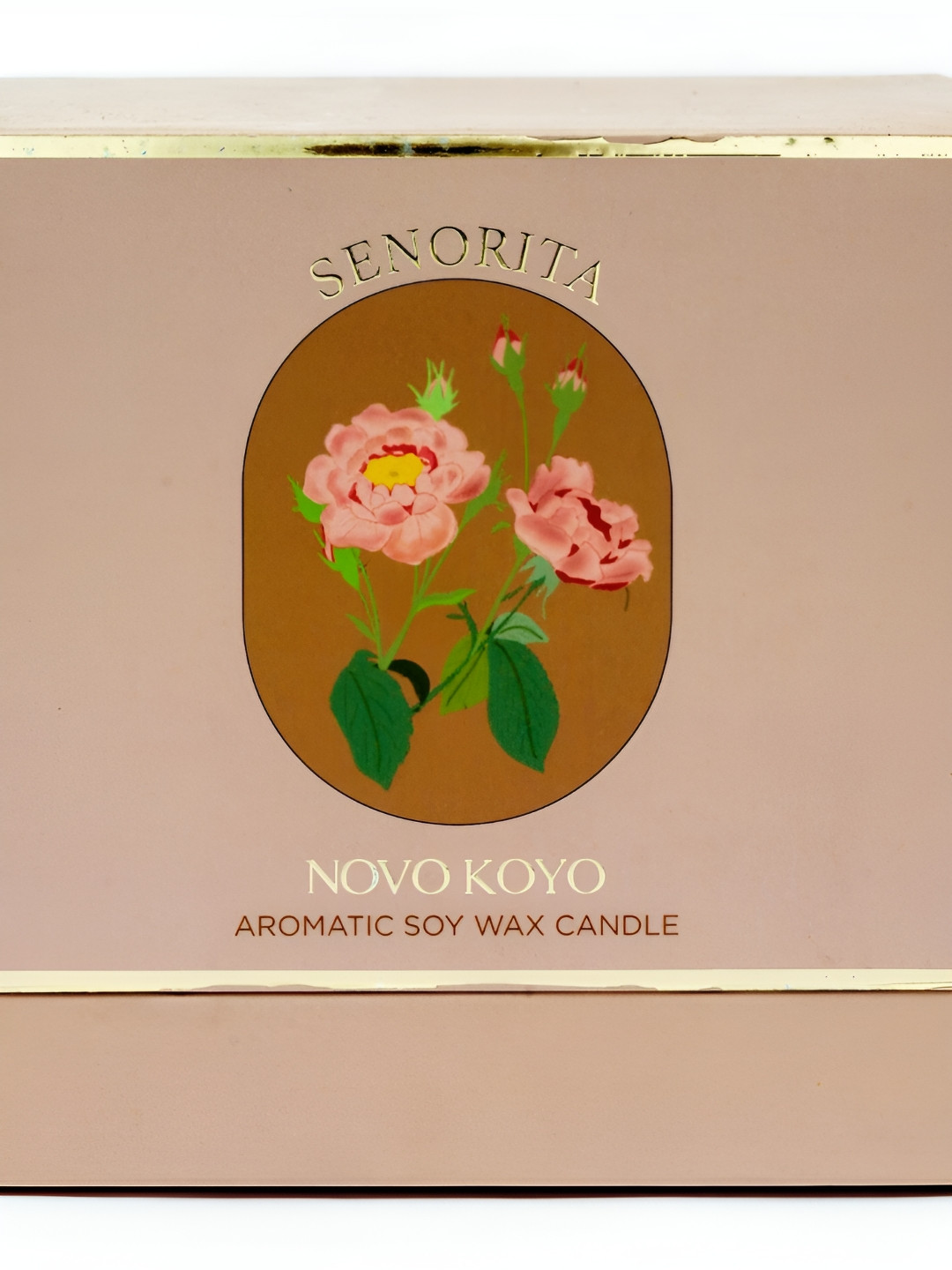 NOVO KOYO Senorita Large Scented 4 Wick Scented Solid Geometric Regular Jar Candles