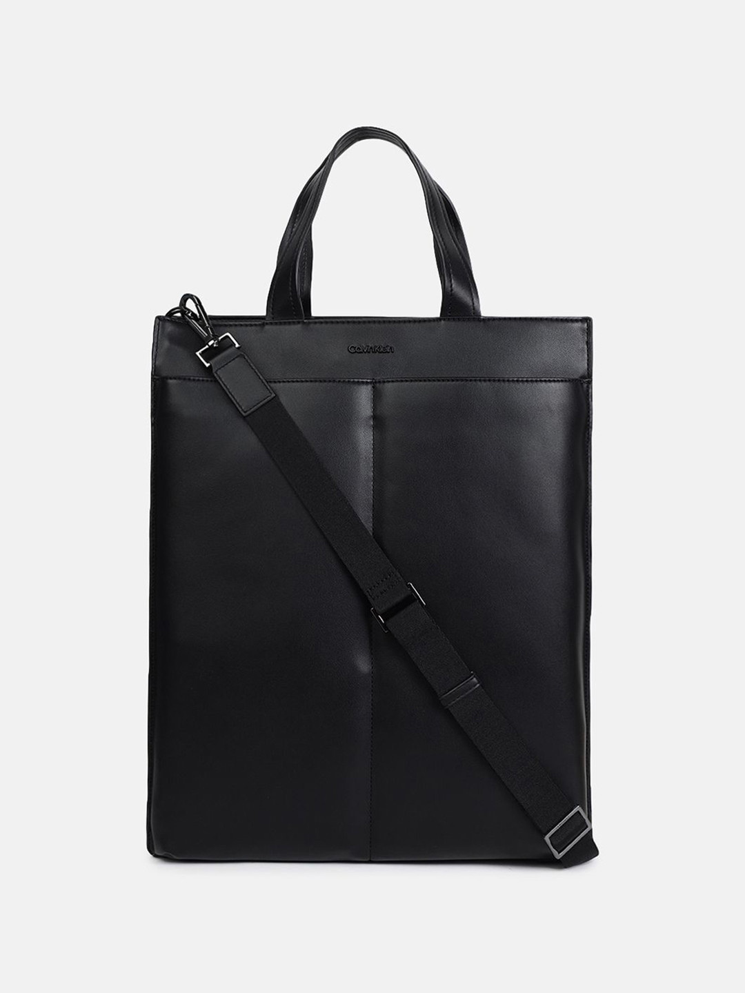 Calvin Klein Men PU Oversized Structured Tote Bag