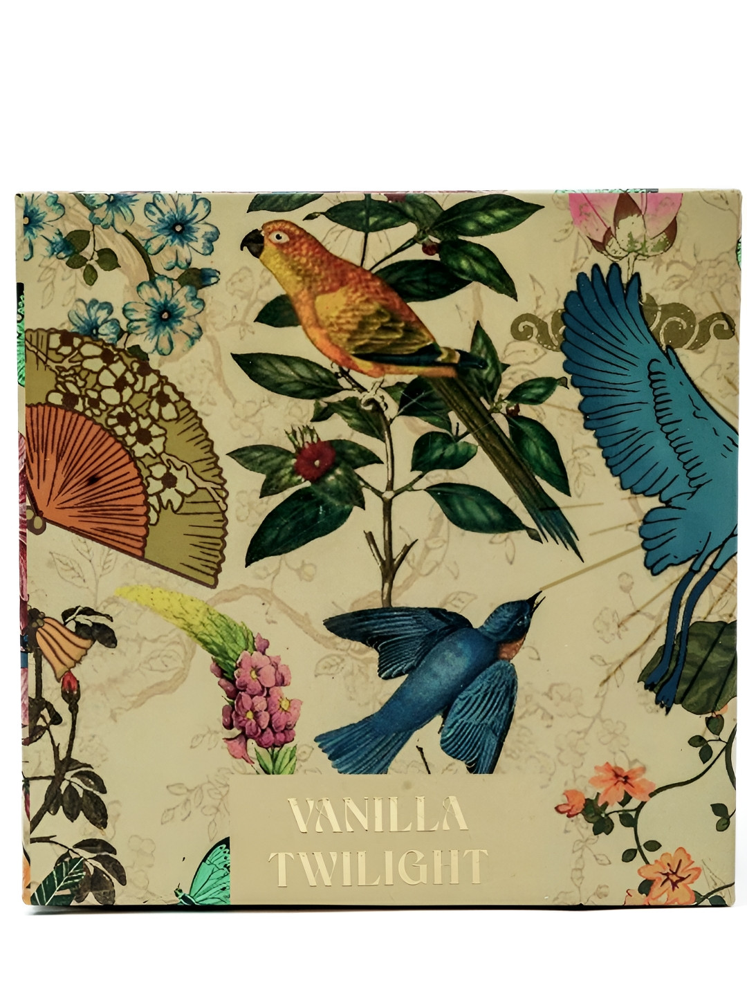 NOVO KOYO Vanilla Twilight Bell Scented 2 Wick Scented Solid Geometric Regular Jar Candles