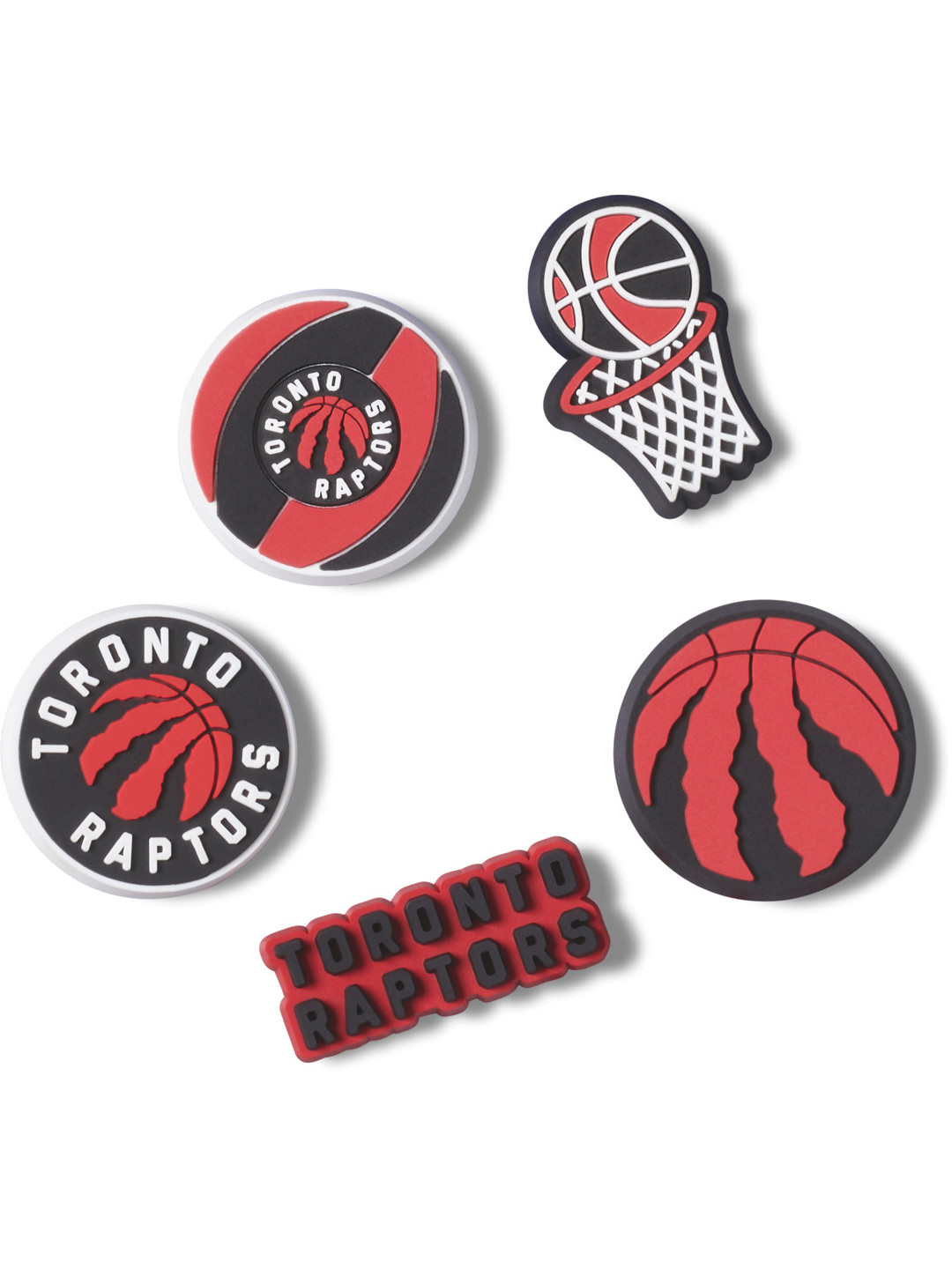 Crocs Set Of 5 NBA Toronto Raptors Shoe Charm Jibbitz