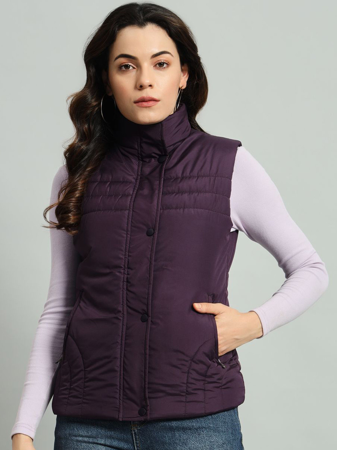 AR-FIT Women Camouflage Polyester Water Resistant Crop Padded Jacket