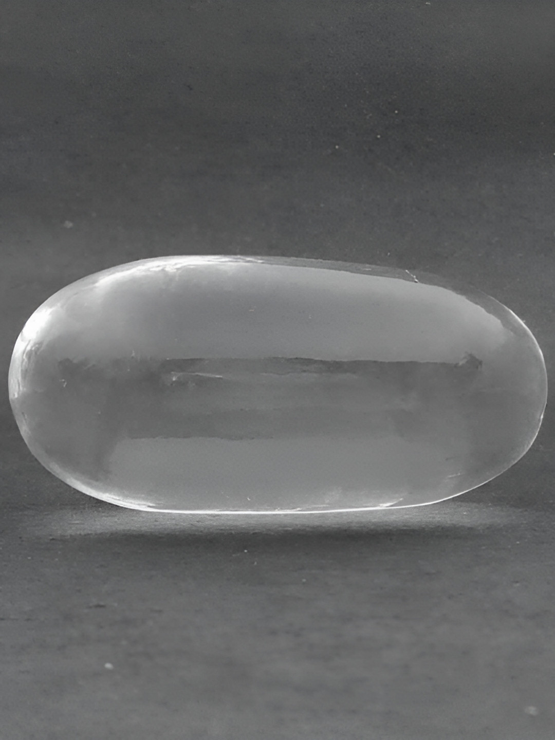 Navyaksh Shiva Lingam White Crystal Glossy Prayer Room Small Showpiece - 3.1 Inches