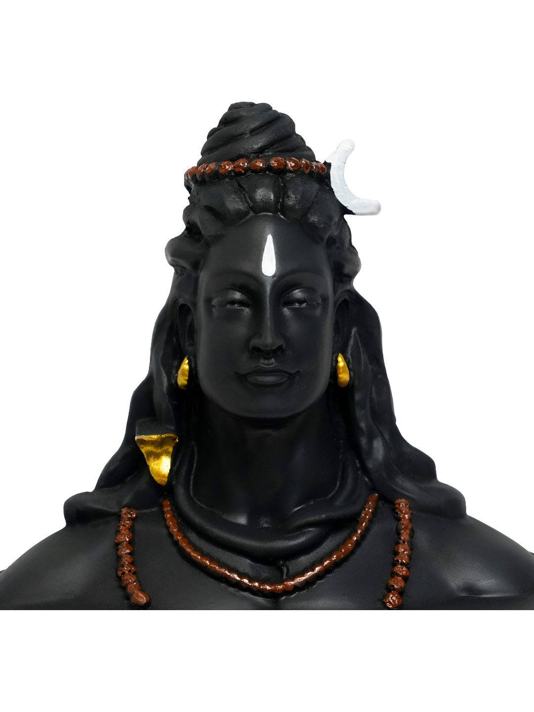 Navyaksh Jatadhari Adiyogi Gold Polyresin Matte Prayer Room Small Showpiece - 3.1 Inches