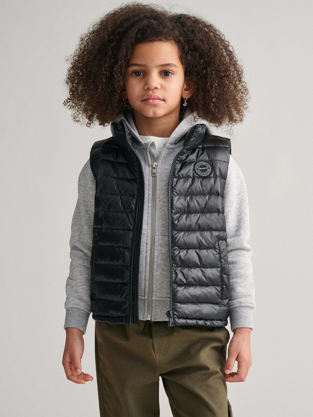 GANT Boys Stand Collar Gilet Jacket