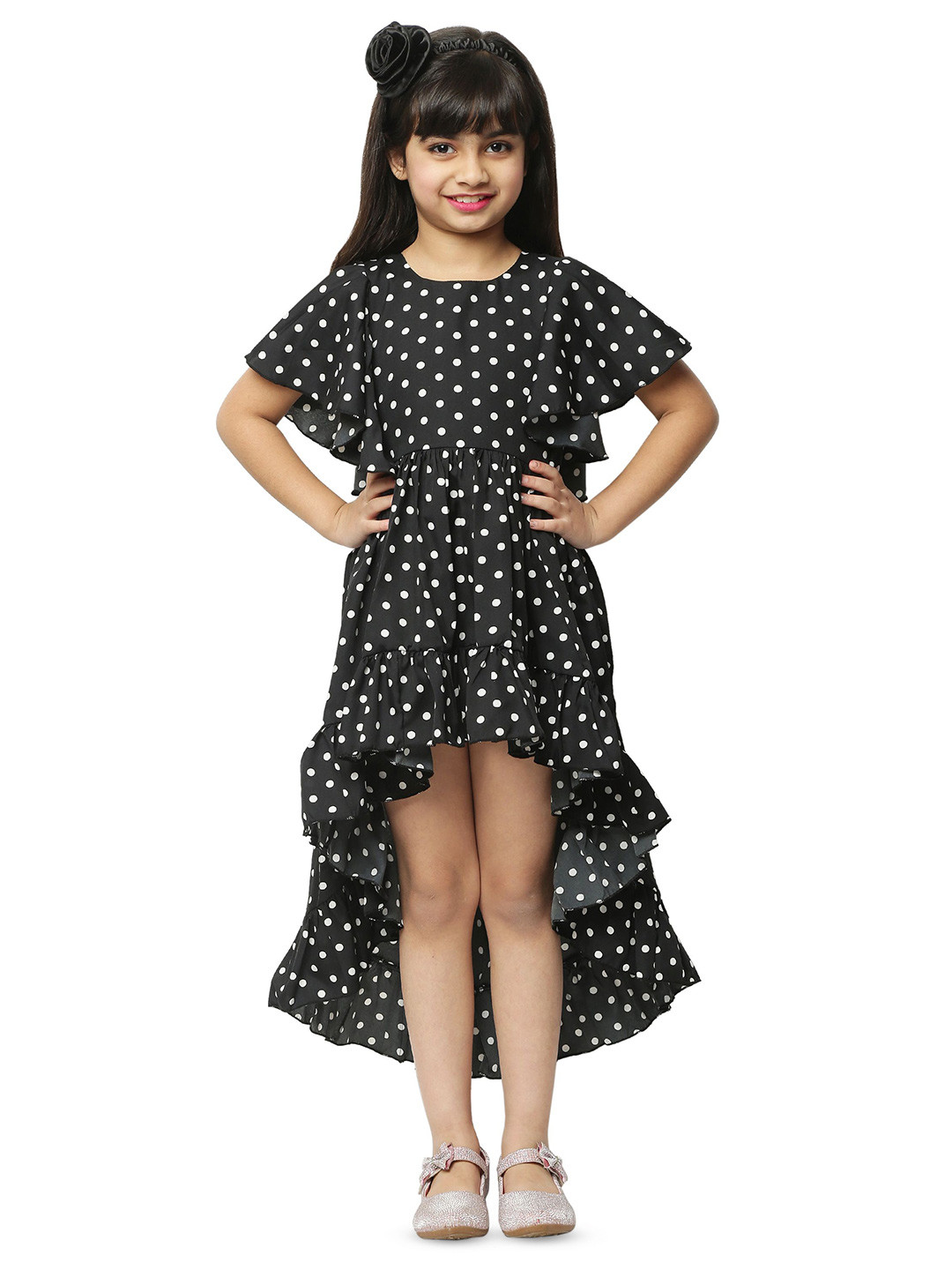 Wish little Girls Polka Dots Printed Maxi Dress