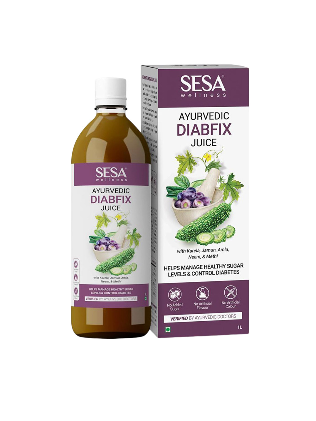 Sesa Ayurvedic Diabfix Juice With Karela & Jamun 1L