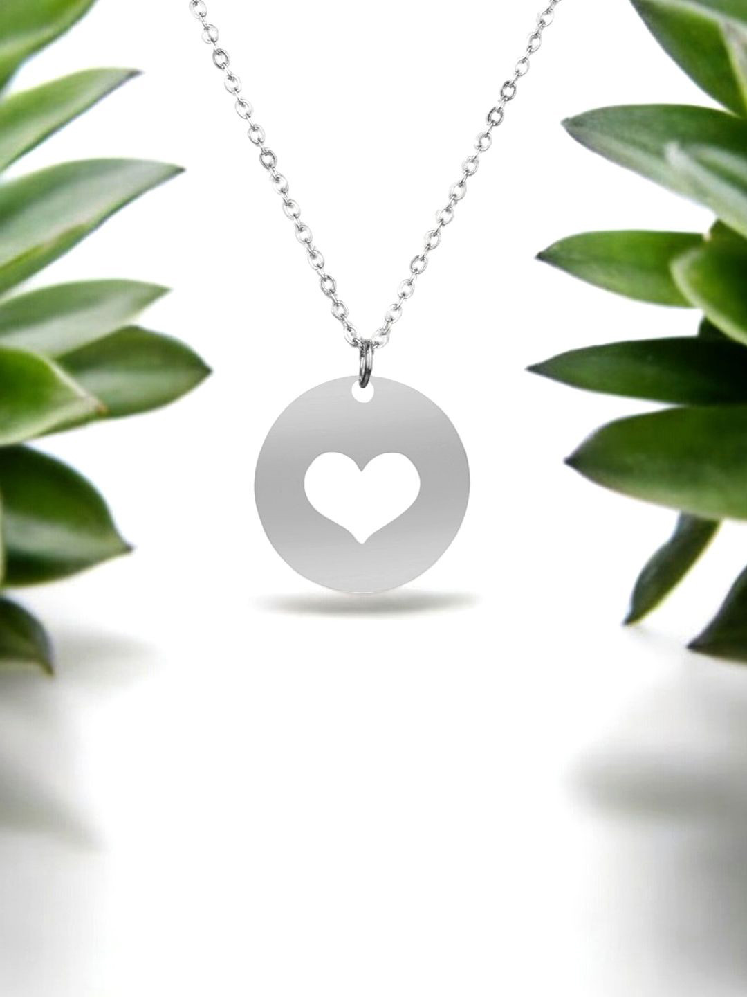 DressBerry Girls 925 Sterling Silver Circular Love Pendant with Chain