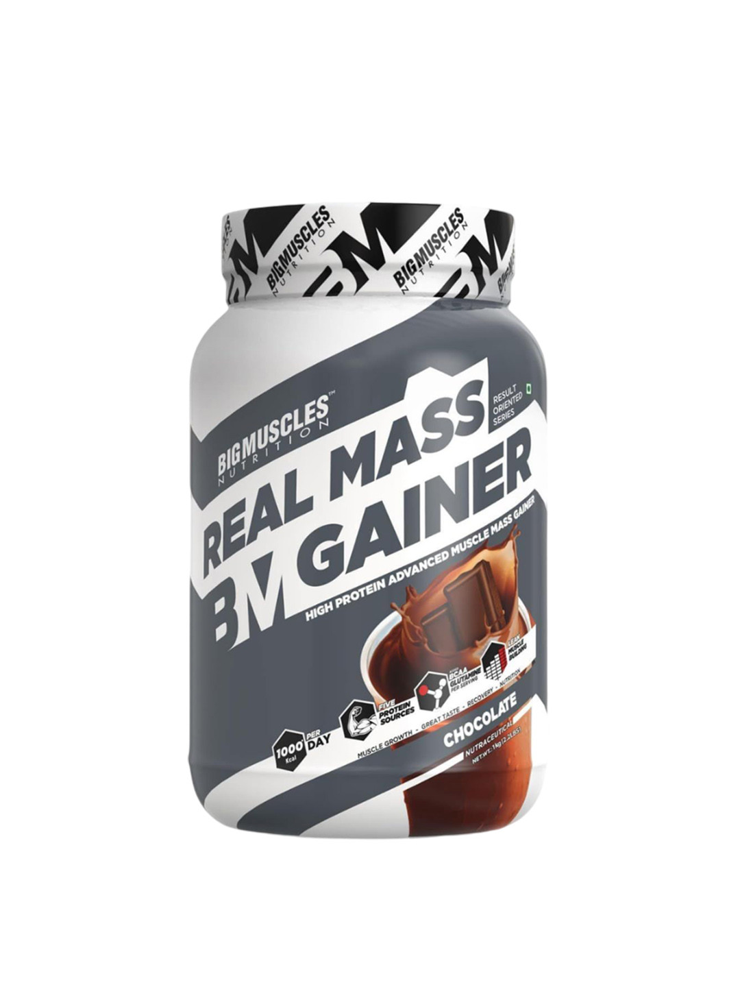 Bigmuscles Nutrition Real Mass Gainer 1 Kg Chocolate